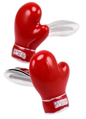 Запонки боксерские перчатки, Материал: Ювелирная сталь 316L Покрытие: эмаль, Цвет: Красный, Размеры: 20 мм. х 15 мм., вес: 16 гр., подарочная упаковка бесплатно.
