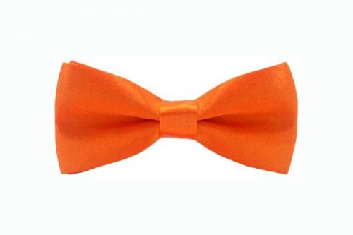 фото Детский галстук-бабочка атласная оранжевый от 2beMan.ru