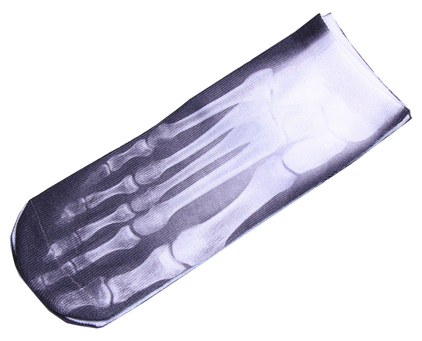3D Носки рентген описание: Состав - Хлопок 50%, полиэстер 30%, нейлон 17%, спандекс 3% , Размер - 38-43, Цвет - Серый, Страна производства - Китай;