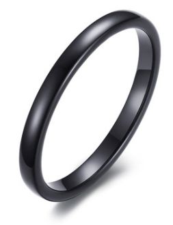 MK56 Узкое кольцо из вольфрама черного цвета только в 2beMan.ru