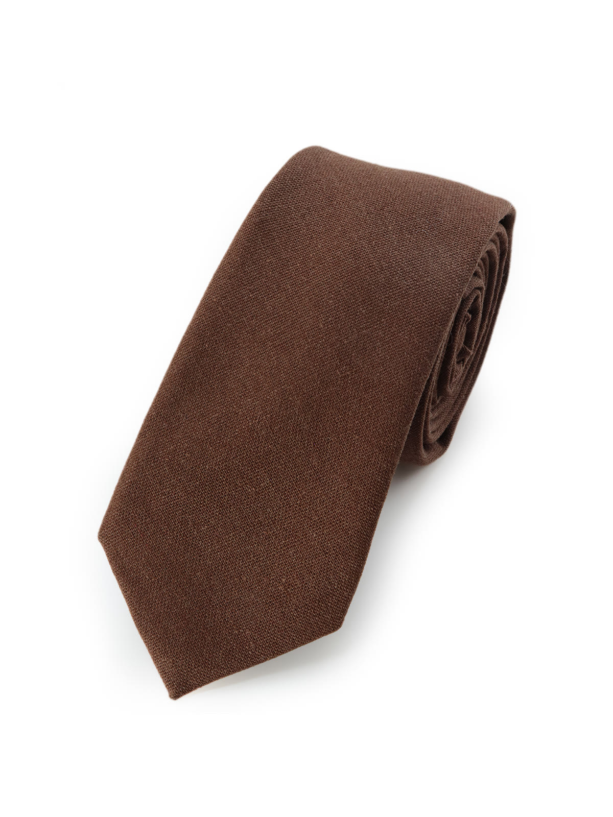 Галстук матовый однотонный коричневый описание: Фасон - Узкий галстук, Материал - Хлопок, Цвет - Коричневый, Размер - 6 см х 150 см, Страна производства - Россия.