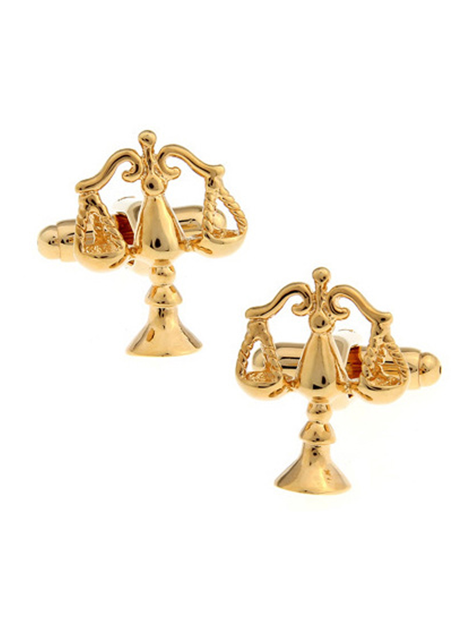 Запонки золотые весы, Материал: Ювелирная сталь 316L Ионное напыление золотом, Цвет: Золотой, Размеры: 20 мм х 15 мм, общая длина 24 мм, ножка 17 мм, вес: 13 гр., подарочная упаковка бесплатно.