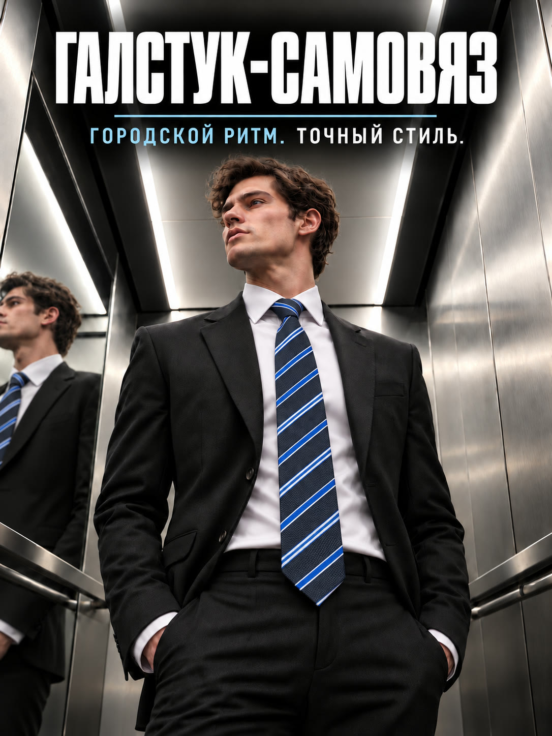 Галстук классический темно-синий в бело-голубую полоску описание: Фасон - Широкий галстук, Материал - Полиэстер, Цвет - Темно-синий, белый, Размер - 8 см х 150 см, Страна производства - Россия.