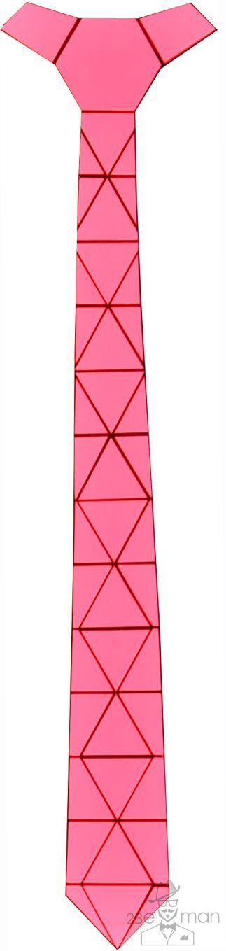 Галстук HEX треугольники розовый описание: Фасон - HEX, Материал - Пластик, Цвет - Розовый, Размер - 5,7 см. х 52 см., Страна производства - США.