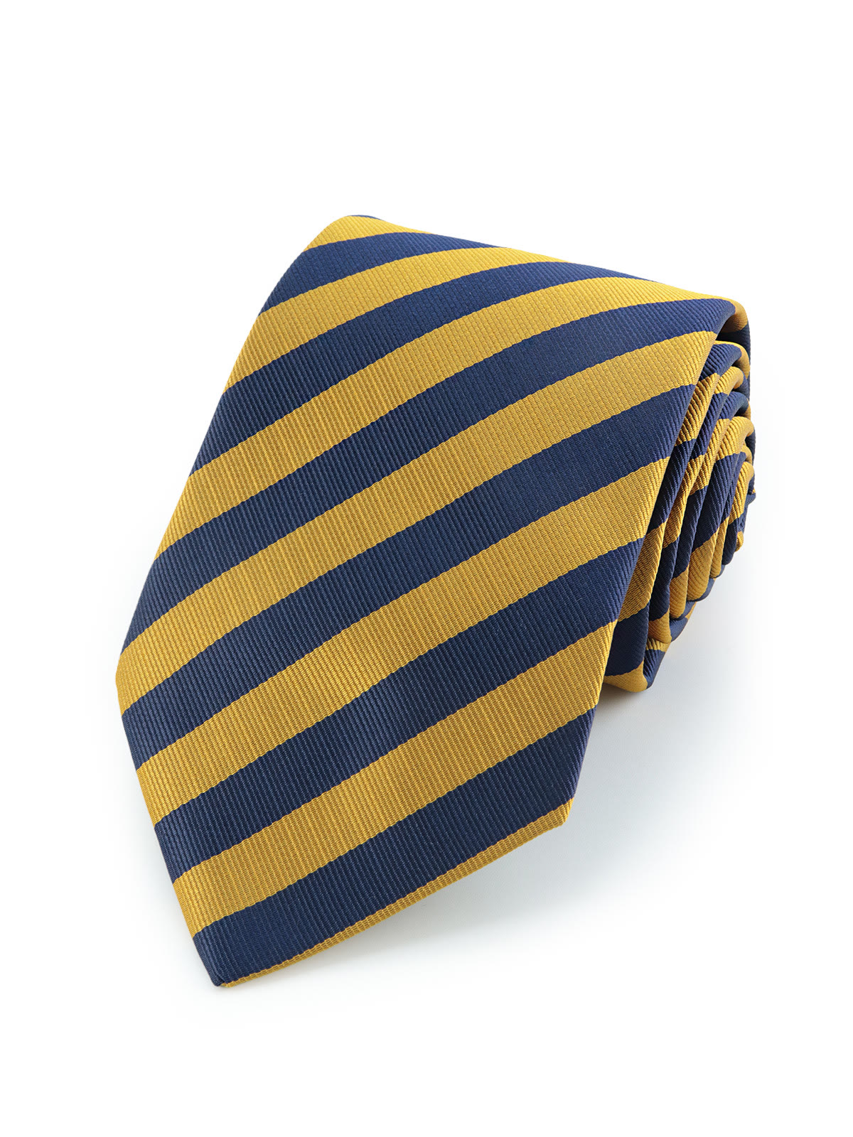 Галстук классический в желто-синюю полоску описание: Фасон - Широкий галстук, Материал - Полиэстер, Цвет - Горчичный, желтый, синий, Размер - 8 см х 150 см, Страна производства - Россия.