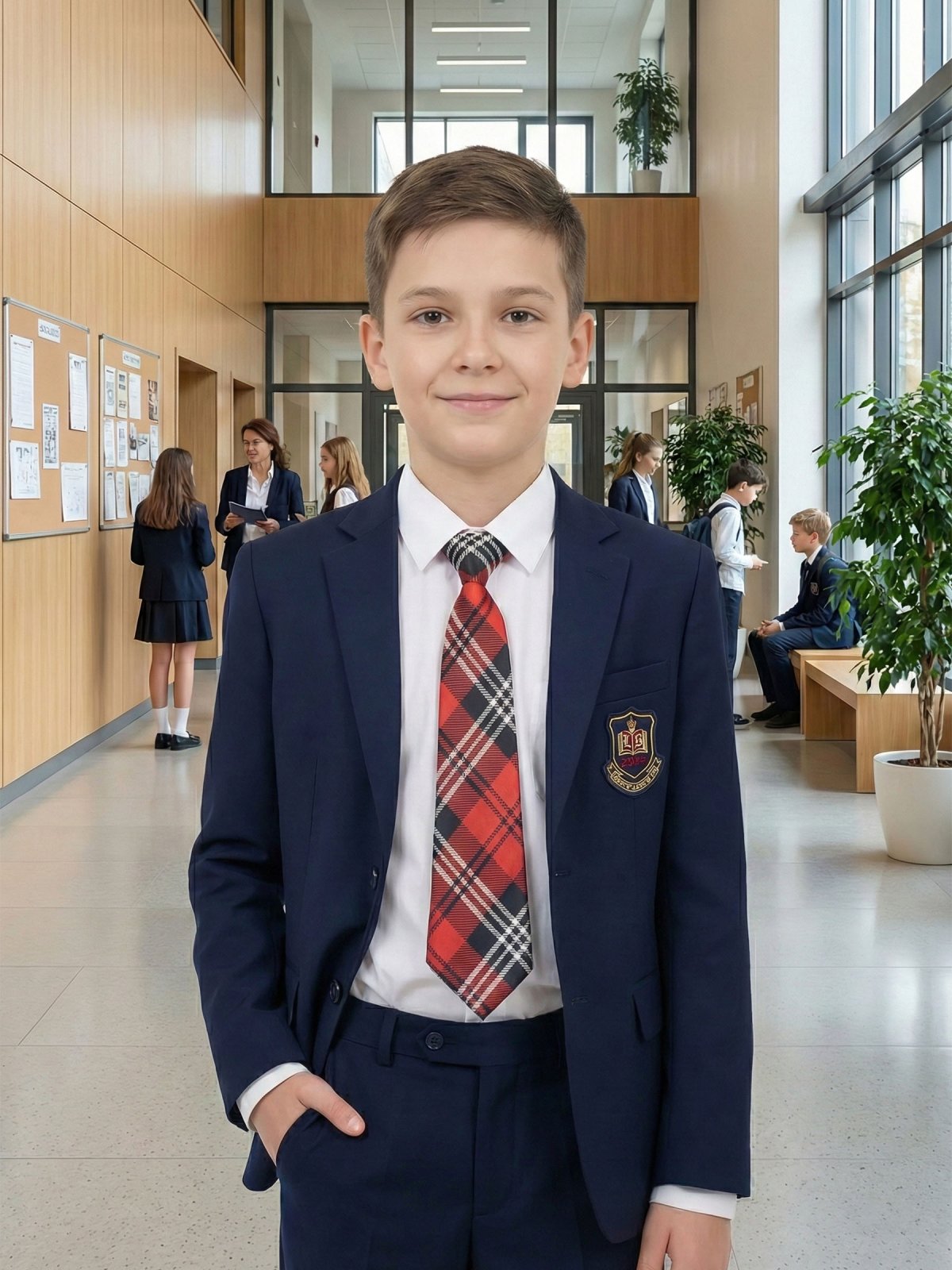 Описание Галстук детский на резинке атласный красный в шотландскую клетку: Размер - Длина: 30 см, Ширина: 6 см, Цвет - Красный, черный, белый, Страна производитель - Россия;