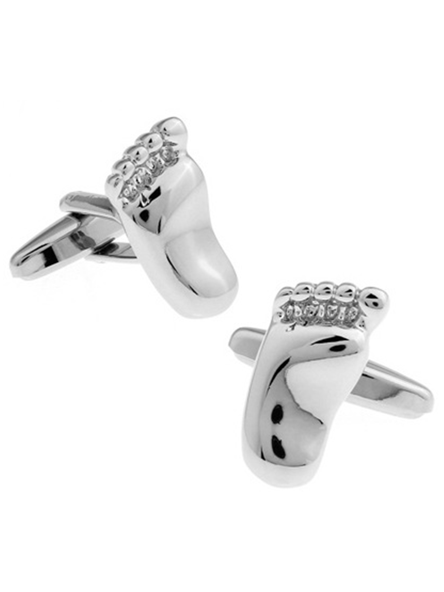 Запонки пяточки, Материал: Ювелирная сталь 316L, Цвет: Стальной (серебристый), Размеры: 20 мм х 9 мм, общая длина 24 мм, ножка 19 мм, вес: 10 гр., подарочная упаковка бесплатно.