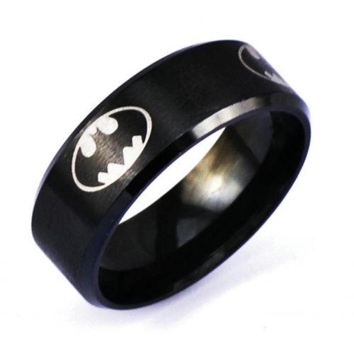 MK93 Кольцо черное Бэтман (Batman) только в 2beMan.ru