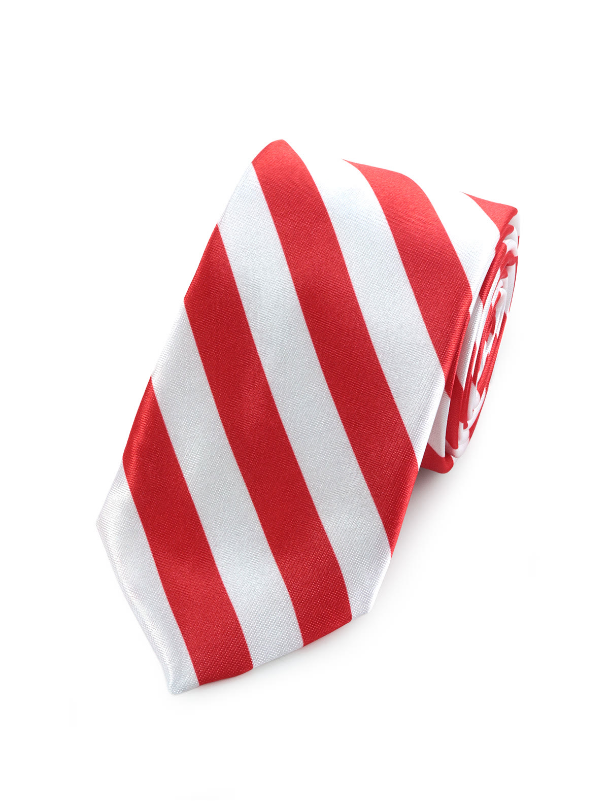 Галстук в полоску красный описание: Фасон - Узкий галстук, Материал - Полиэстер, Цвет - красный, Размер - 5 см х 150 см, Страна производства - Россия.