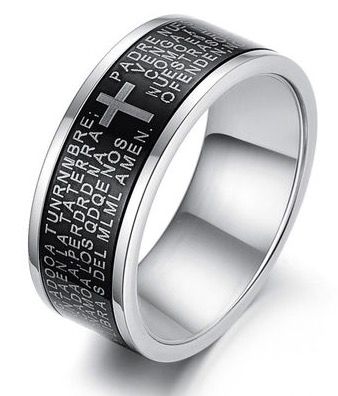 MK45 Мужское кольцо с молитвой "Отче наш" только в 2beMan.ru