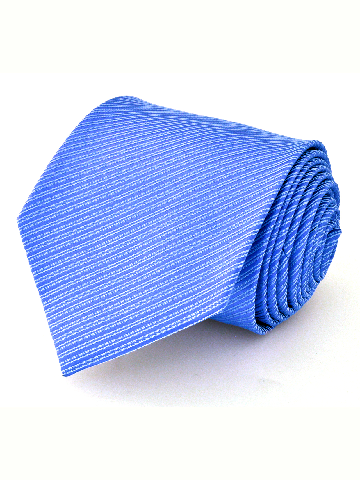 Галстук широкий жаккардовый голубой с полосатой текстурой описание: Фасон - , Материал - Полиэстер, Цвет - Голубой, Размер - 8 см x 150 см, Страна производства - Турция.