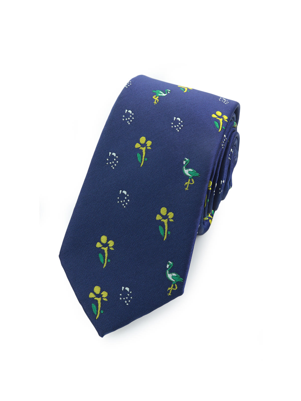 Галстук синий с цаплями описание: Фасон - , Материал - Полиэстер, Цвет - Синий, Размер - 6 см х 150 см, Страна производства - Россия.