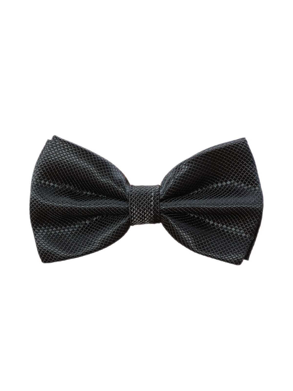 фото Галстук-бабочка черная с ромбовидной текстурой от 2beMan.ru