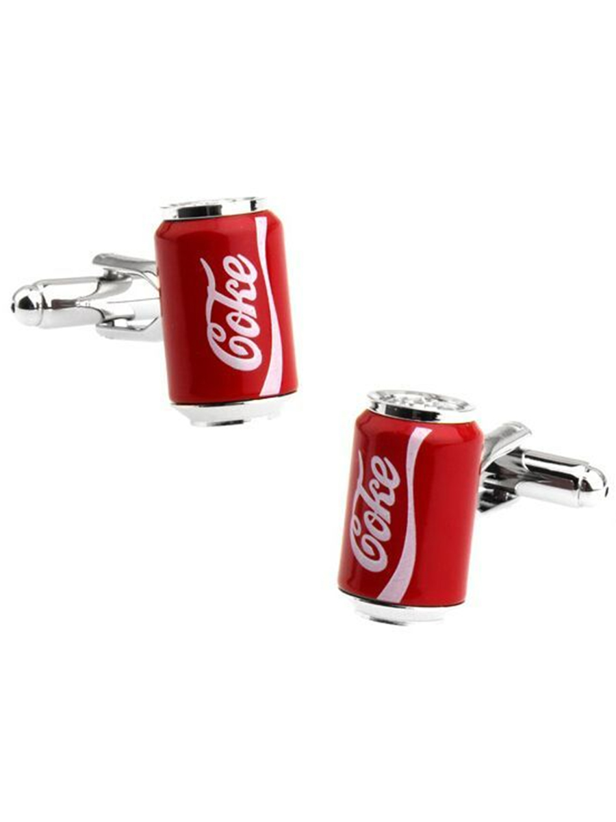 Запонки банка Кока-Кола Запонки банка Кока-Кола, Материал: Ювелирная сталь 316L Покрытие - эмаль, Цвет: Красный, Размеры: 10 мм х 17 мм (сверху крышка - диаметр 8 мм), общая длина 29 мм, ножка 17 мм, вес: 13 гр., подарочная упаковка бесплатно.