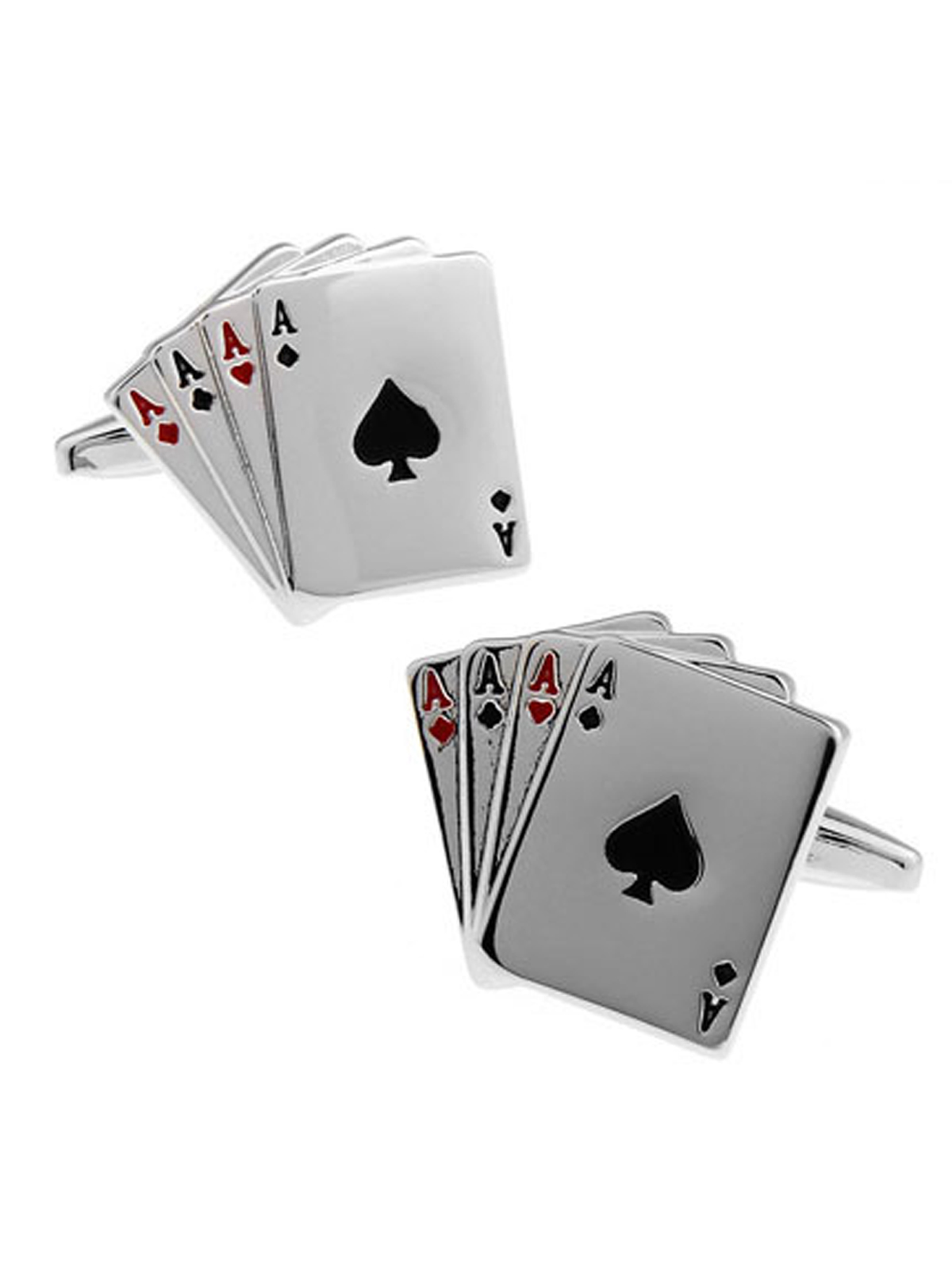 Запонки колода карт, Материал: Ювелирная сталь 316L, Цвет: Серебристый, Размеры: 17 мм х 19 мм, общая длина 23 мм, длина ножки 19 мм, вес: 13 гр., подарочная упаковка бесплатно.