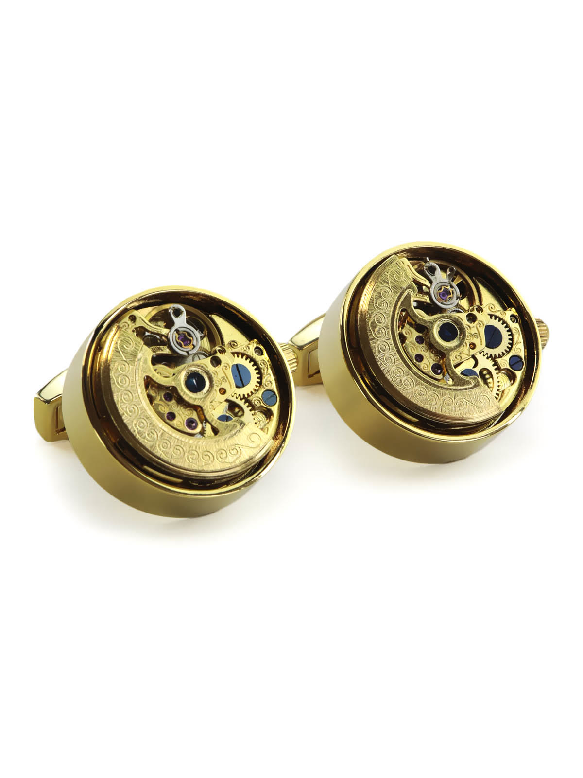Запонки эсклюзивная серия с часовым механизмом золотые Запонки эсклюзивная серия с часовым механизмом золотые, Материал: Ювелирная сталь 316L Ионное покрытие 18K золотом, Цвет: Золотой, Размеры: диаметр 22 мм, общая длина 28 мм, ножка 13 мм, вес: 22 гр., подарочная упаковка бесплатно.
