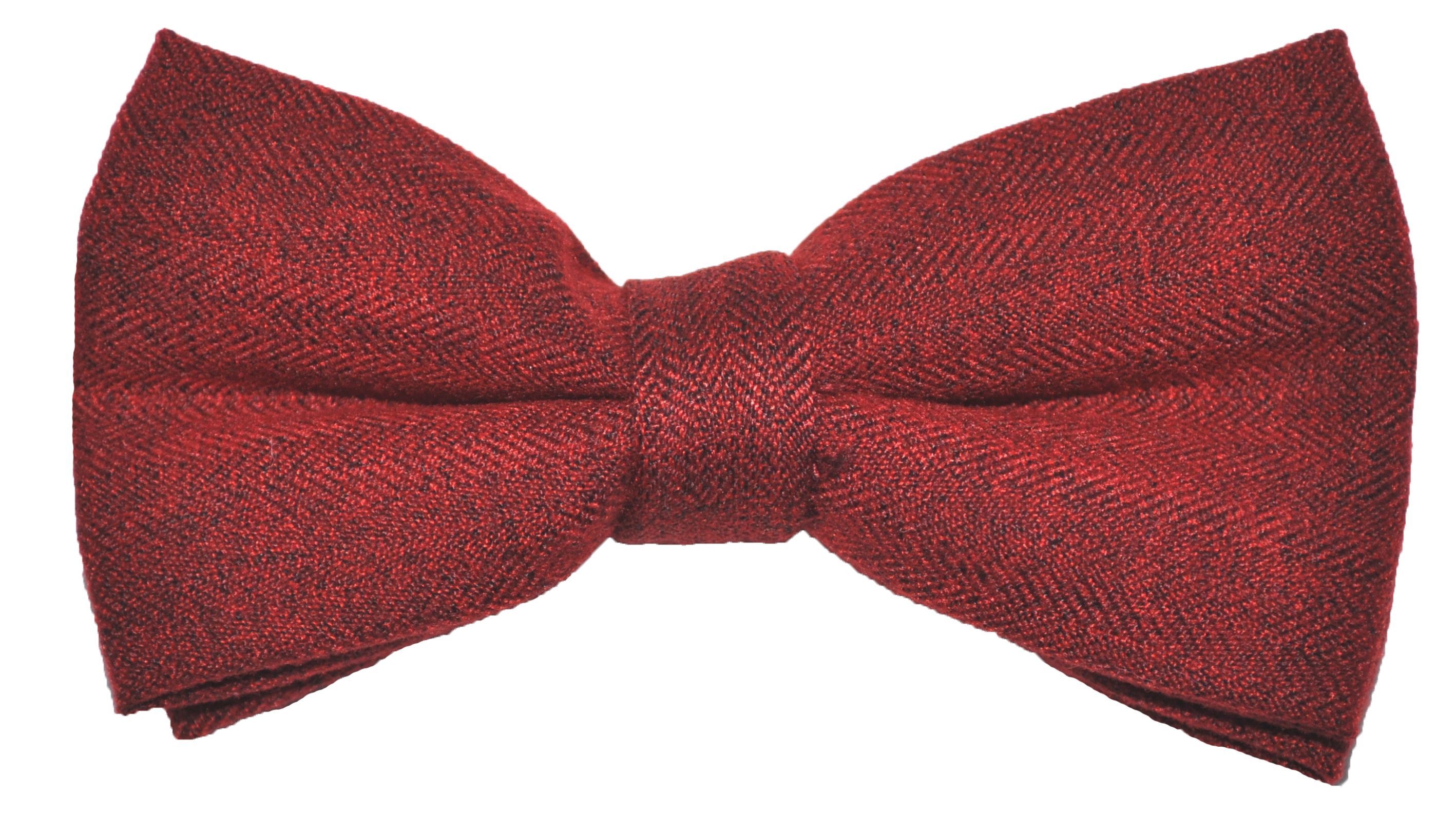 фото Детская галстук-бабочка красно-бордовая с узором елочка от 2beMan.ru