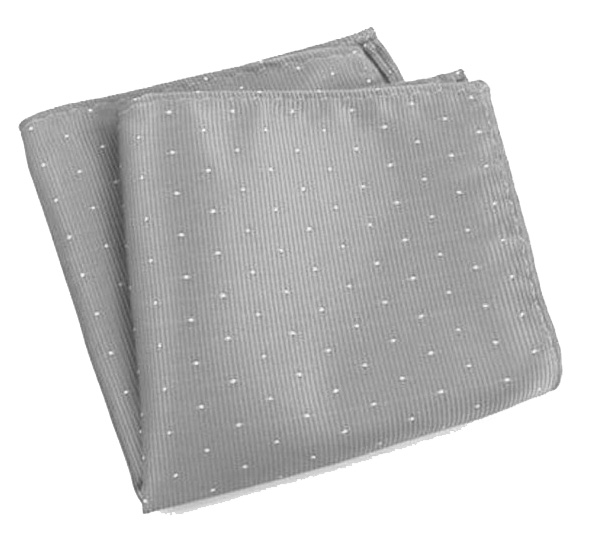 Нагрудный платок в точку серебристо-серый описание: Материал - Микрофибра, Размеры - 24 см х 24 см, Страна производства - Турция;