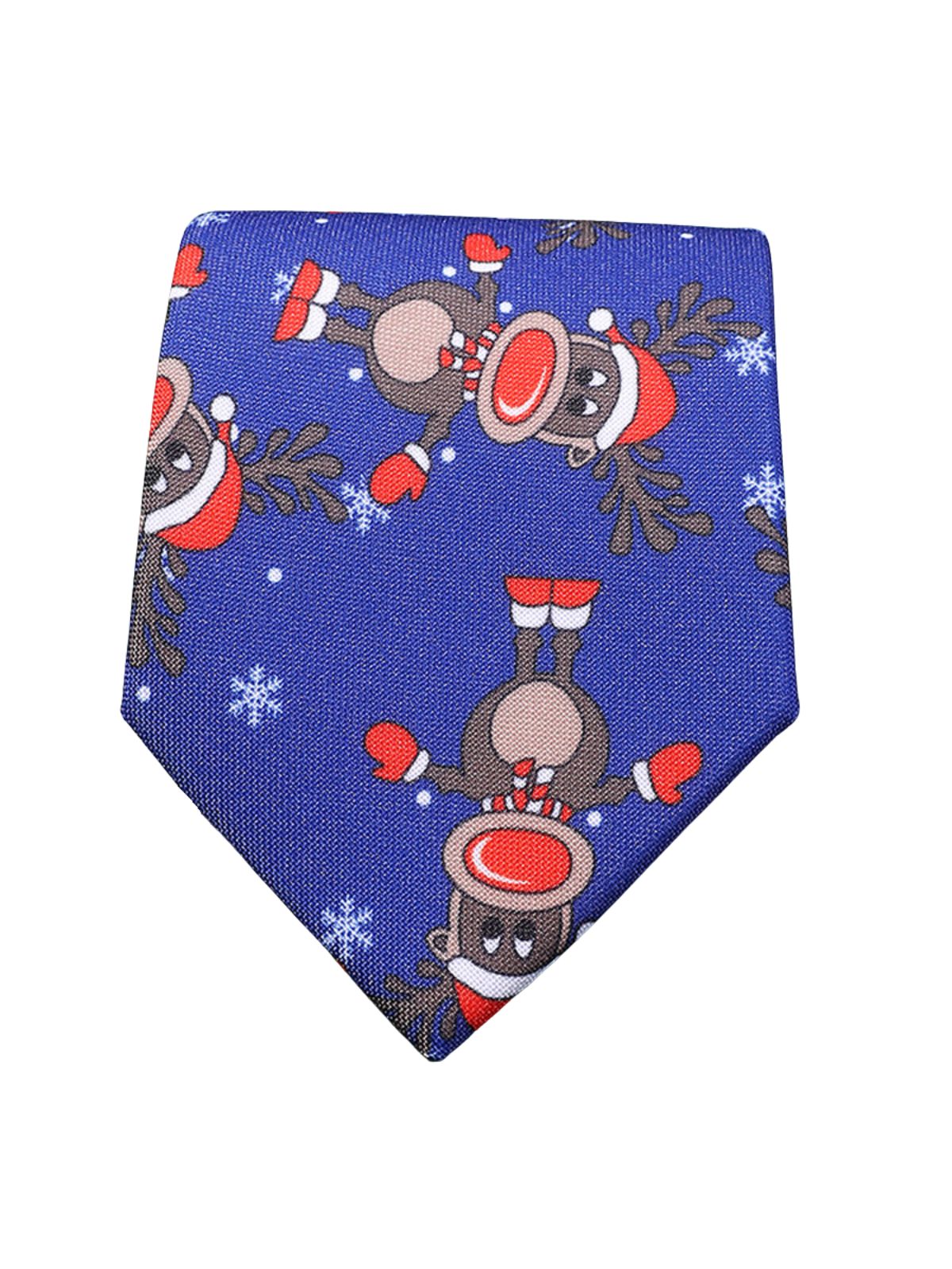 Галстук новогодний широкий синий с оленями всего за 1 300 руб руб. Галстук новогодний широкий синий с оленями описание: Фасон - , Материал - Полиэстер, Цвет - Синий, красный, серый, Размер - 8 см х 145 см, Страна производства - Россия.