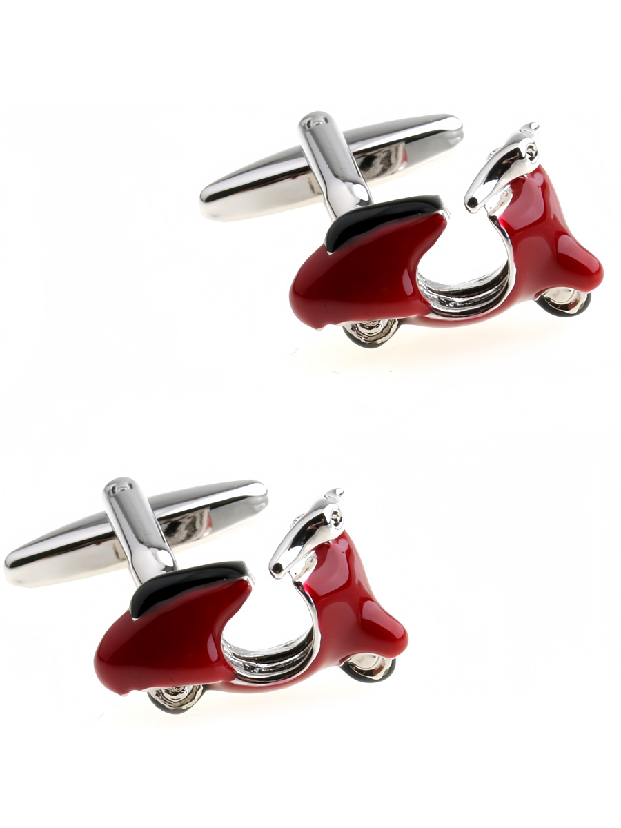 Запонки скутеры Запонки скутеры, Материал: Ювелирная сталь 316L Покрытие - эмаль, Цвет: Красный, Размеры: 20 мм х 14 мм, общая длина 26 мм, ножка 19 мм, вес: 11 гр., подарочная упаковка бесплатно.