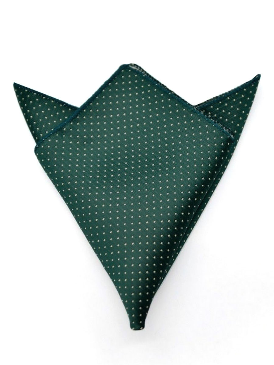 Нагрудный платок темно-зеленый в горошек описание: Материал - Полиэстер, Размеры - 22,5 х 22,5 см, Страна производства - Турция;
