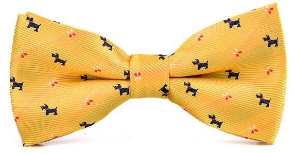 Детский галстук-бабочка желтая с собачками описание: Состав - Микрофибра, Размер - 10 см. х 5 см., Цвет - Желтый, Страна производства - Турция;