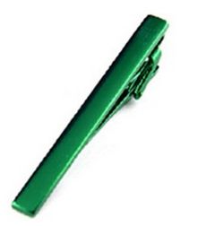 Зажим для галстука однотонный зеленый на прищепке купить. Состав: Ювелирный сплав (alloy), Цвет: Зеленый, Габариты: 6 см. х 0,5 см., Вес: 4 гр.; 