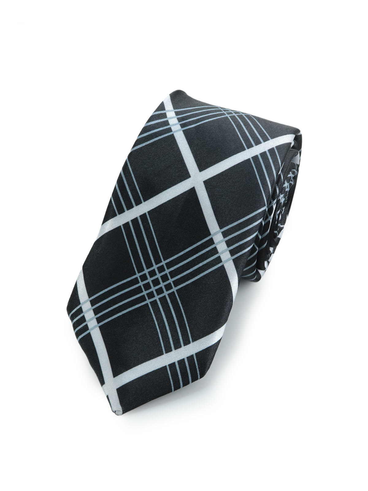 Галстук черный в белую полоску всего за 800 руб руб. Галстук черный в белую полоску описание: Фасон - Узкий галстук, Материал - Полиэстер, Цвет - Черный, Размер - 5 см х 150 см, Страна производства - Россия.