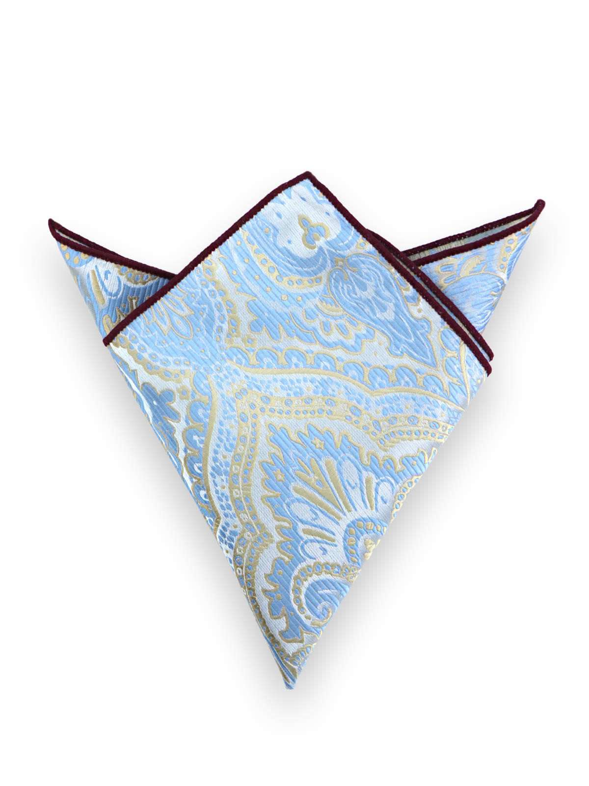 Нагрудный платок в пиджак бело-голубой с узором описание: Материал - Полиэстер, Размеры - 22 см х 22 см, Страна производства - Россия;