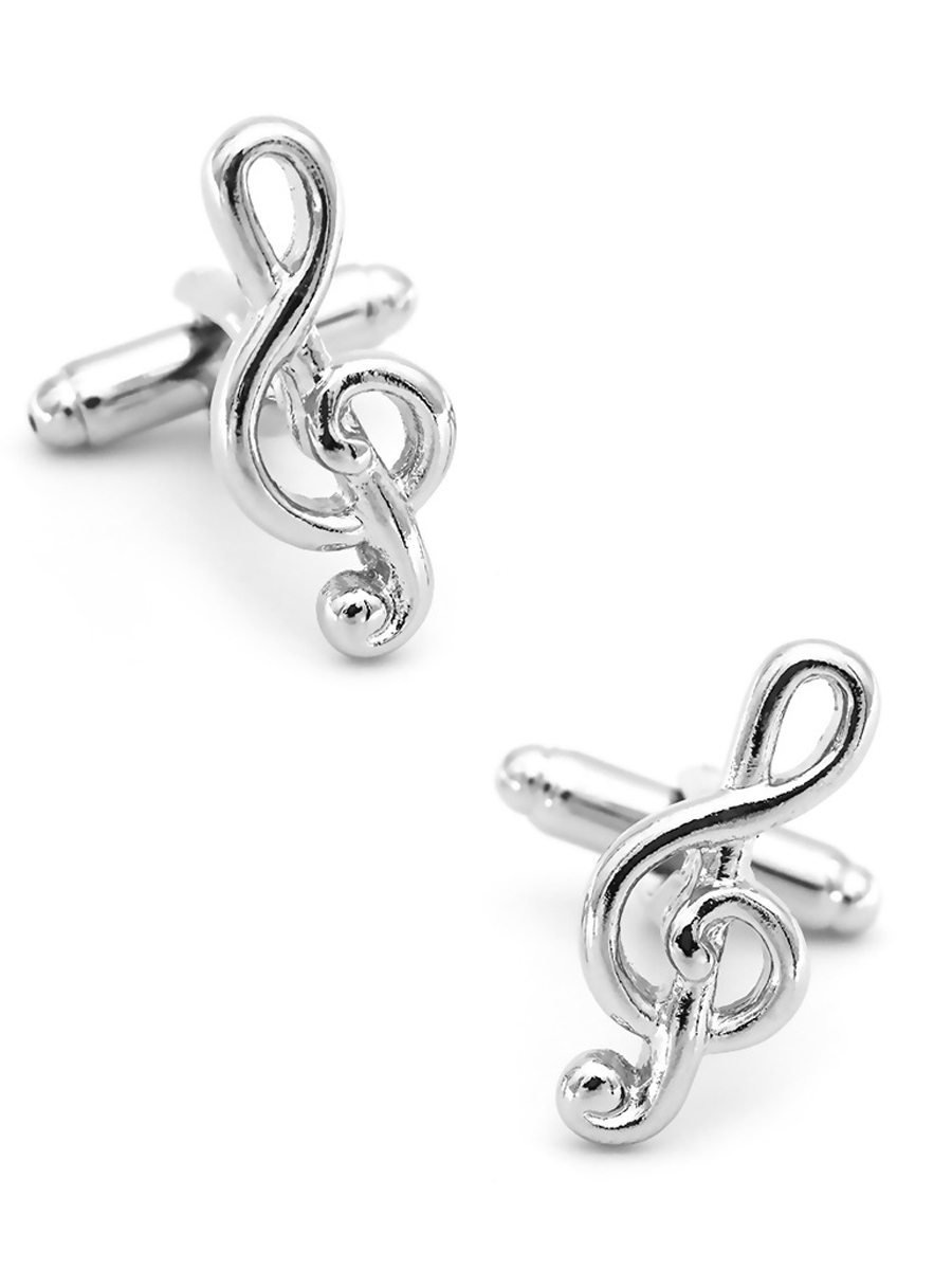 Запонки скрипичные ключи, Материал: Ювелирная сталь 316L, Цвет: Стальной, Размеры: 23 мм х 10 мм, общая длина 22 мм, ножка 18 мм, вес: 13 гр., подарочная упаковка бесплатно.