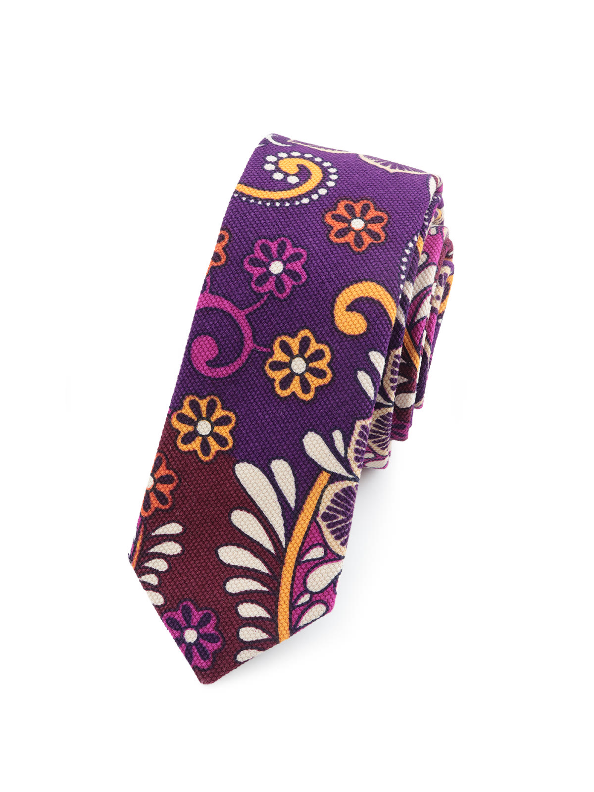 Галстук пурпурный с цветами всего за 1 300 руб руб. Галстук пурпурный с цветами описание: Фасон - Узкий галстук, Материал - Хлопок, Цвет - Пурпурный, Размер - 5 см х 145 см, Страна производства - Россия.