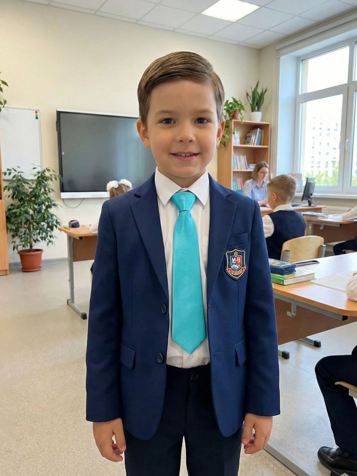 Описание Галстук детский на резинке атласный бирюзовый: Размер - Длина: 26 см, Ширина: 6 см, Цвет - Бирюзовый, Страна производитель - Россия;