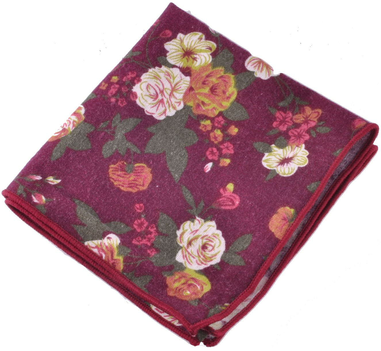 Нагрудный платок бордовый с цветами описание: Материал - Хлопок, Размеры - 24 см х 24 см, Страна производства - Турция;