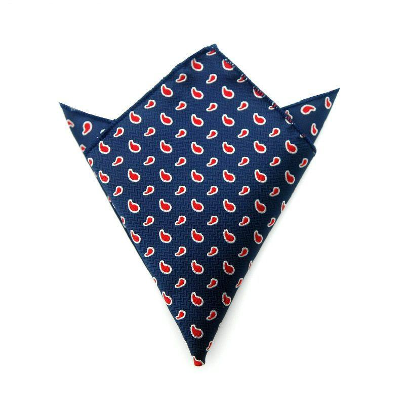 Нагрудный платок синий с красными огурцами описание: Материал - Жаккард, Размеры - 22,5 х 22,5 см, Страна производства - Турция;