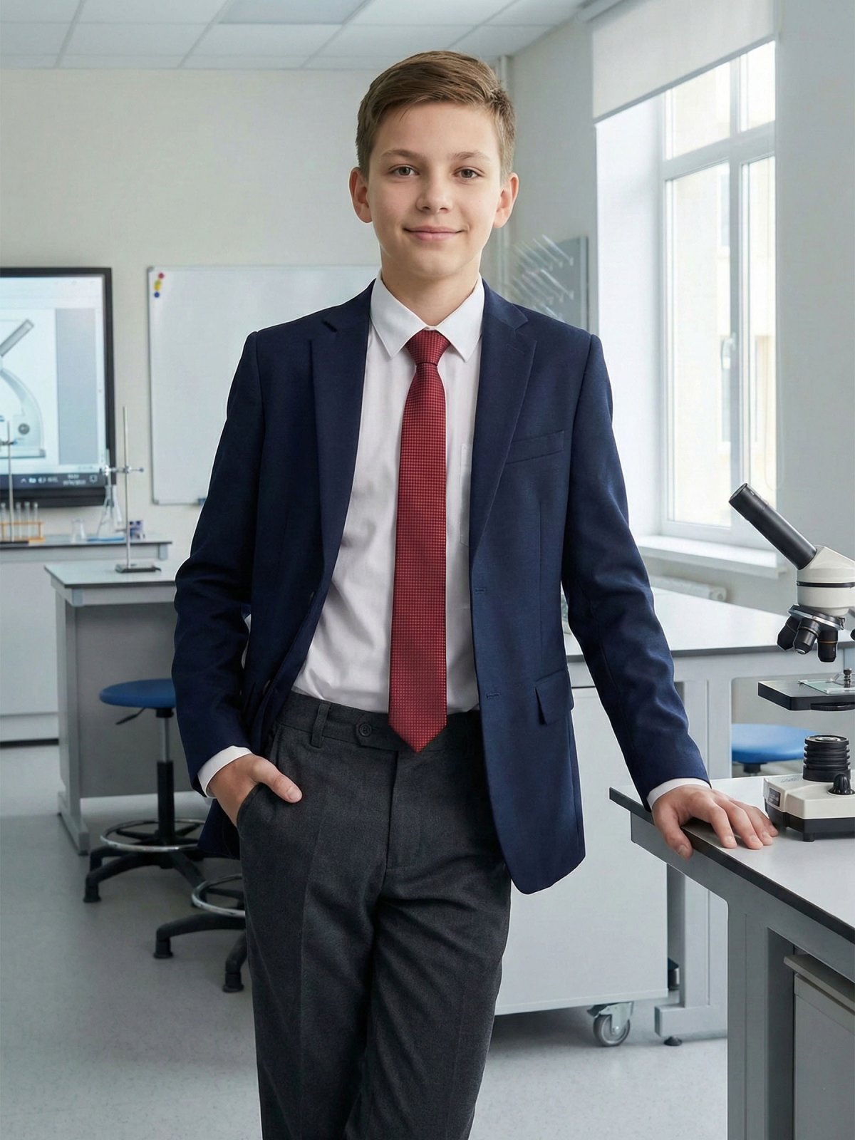 Описание Галстук детский на стяжке красный с клетчатой текстурой: Размер - Длина: 36 см, Ширина: 5,5 см, Цвет - Красный, Страна производитель - Россия;