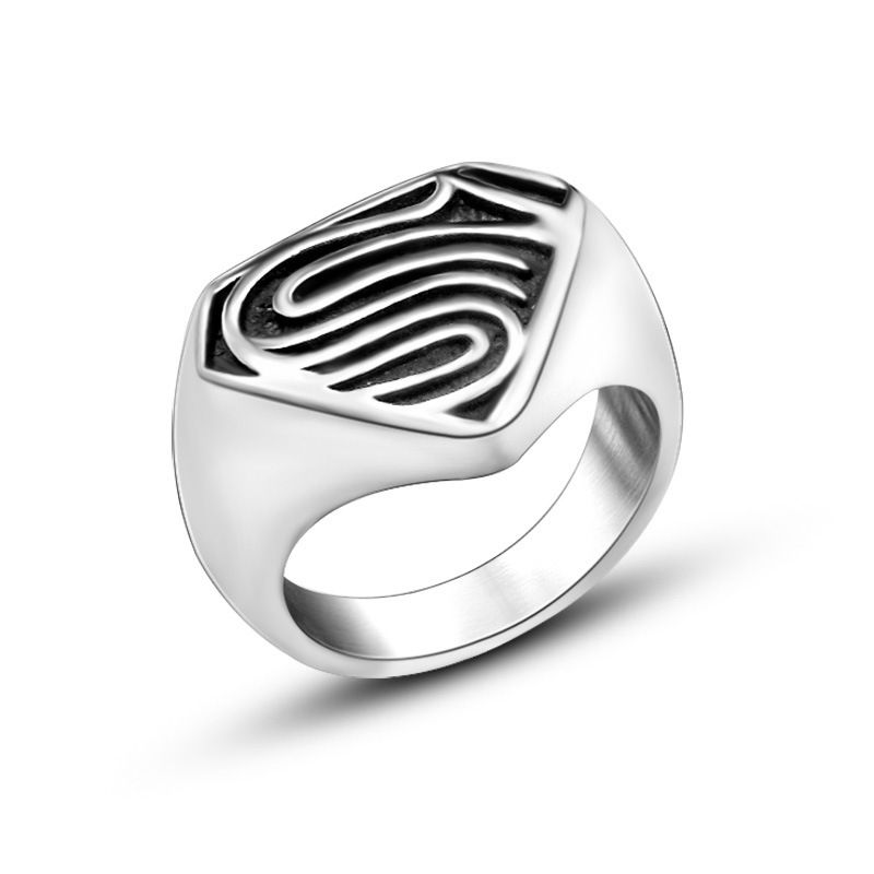 MK82 Перстень стальной Супермен (Superman) только в 2beMan.ru