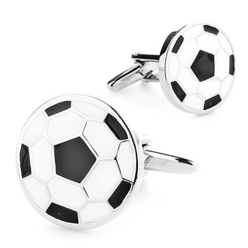 Запонки футбольный мяч, Материал: Ювелирный сплав Покрытие - эмаль, Цвет: Белый, черный, Размеры: 15 мм, вес: 13 гр., подарочная упаковка бесплатно.