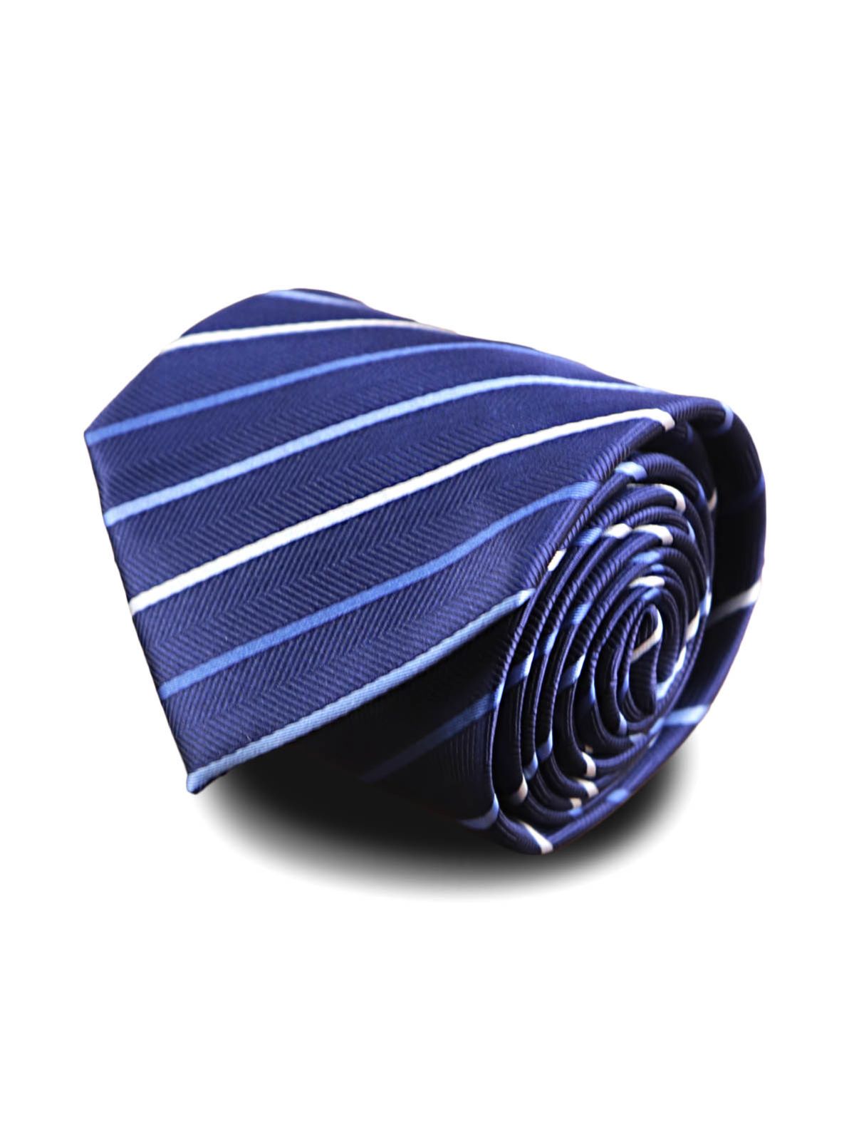 Галстук темно-синий в косую голубую полоску описание: Фасон - Широкий галстук, Материал - Полиэстер, Цвет - Темно-синий, Размер - 7.5 см х 140 см, Страна производства - Китай.