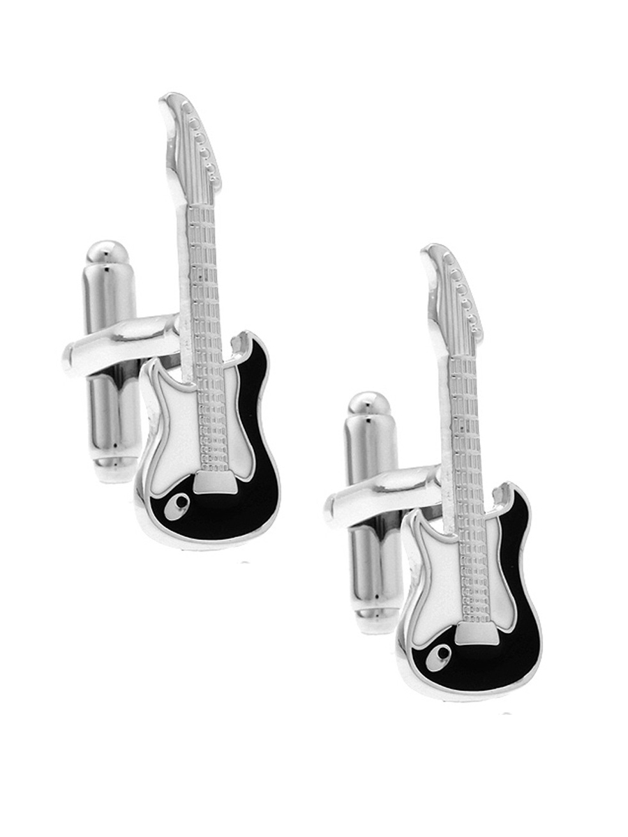 Запонки бас гитары Запонки бас гитары, Материал: Ювелирная сталь 316L, Цвет: Черный + Белый, Размеры: 32 мм х 11 мм, общая длина 21 мм, ножка 17 мм, вес: 13 гр., подарочная упаковка бесплатно.