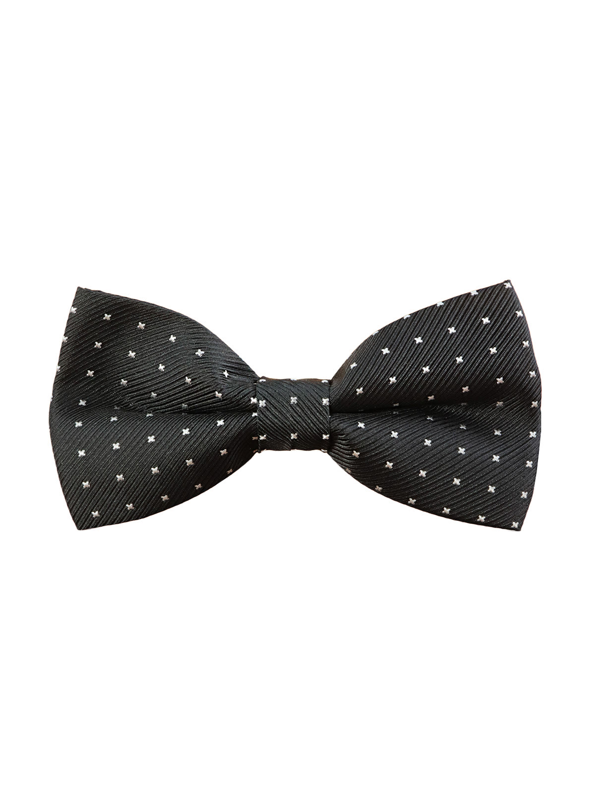 фото Галстук-бабочка черная с узором крестики от 2beMan.ru