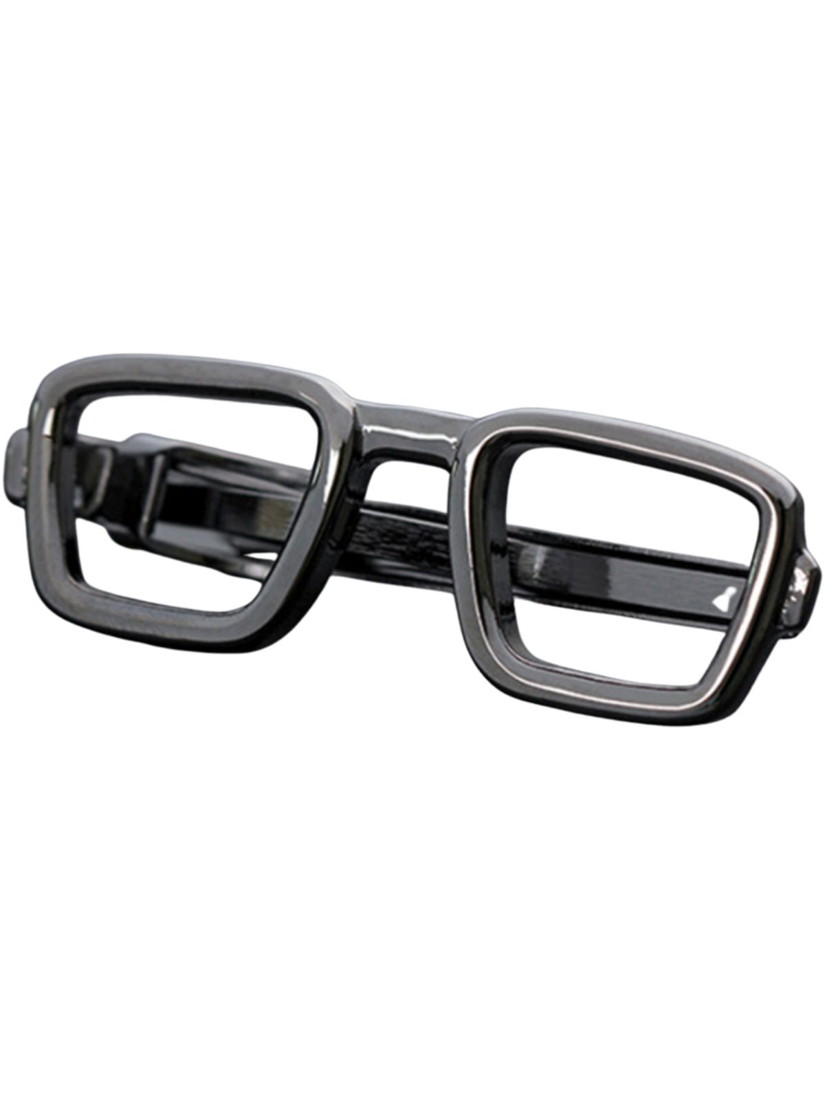 Зажим для галстука темно-серый металлик Очки купить. Состав: Нержавеющая сталь, Цвет: темно-серый металлик, Габариты: 50 мм х 16 мм, Вес: 14 г; 