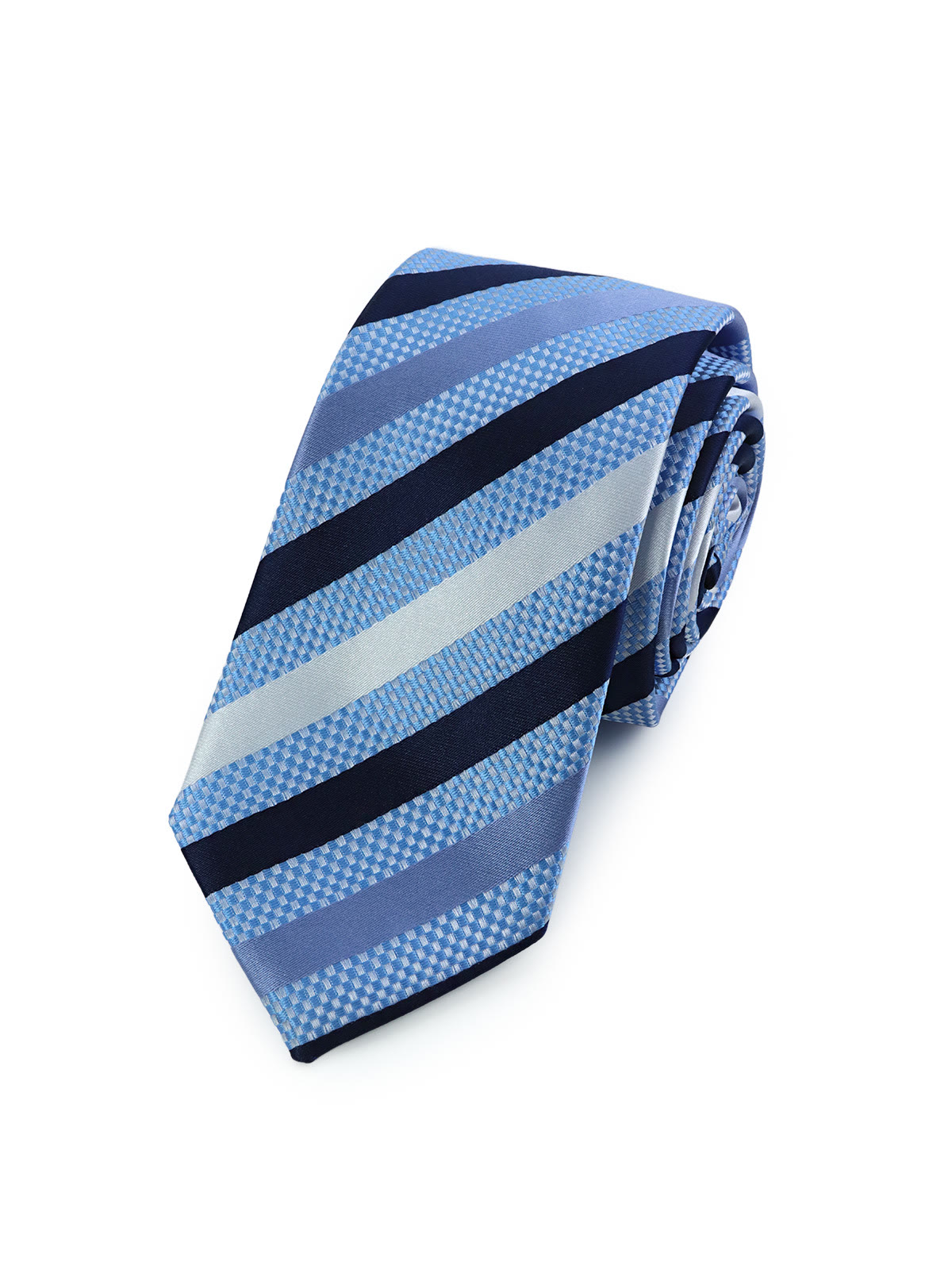 Галстук узкий голубой в полоску всего за 1 000 руб руб. Галстук узкий голубой в полоску описание: Фасон - Узкий галстук, Материал - Полиэстер, Цвет - Голубой, Размер - 6 см х 150 см, Страна производства - Россия.
