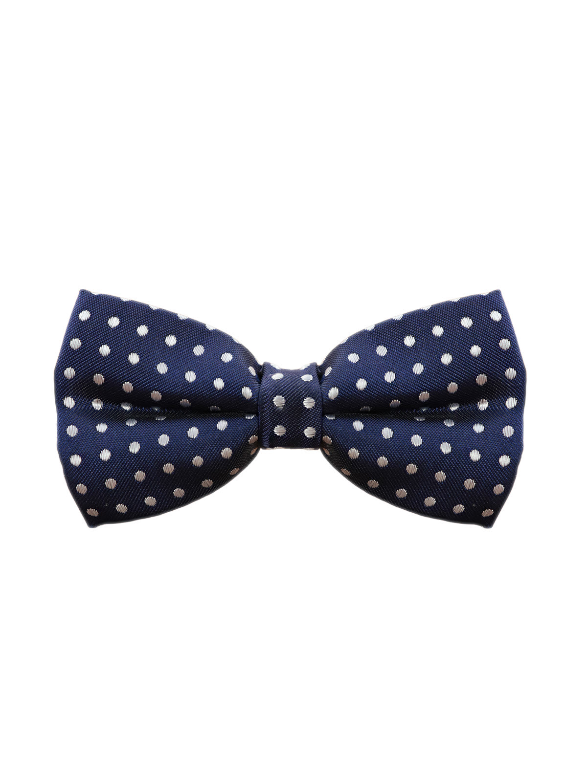 реальное фото Галстук-бабочка в крупный горошек синий  фото Галстук-бабочка в крупный горошек синий от 2beMan.ru