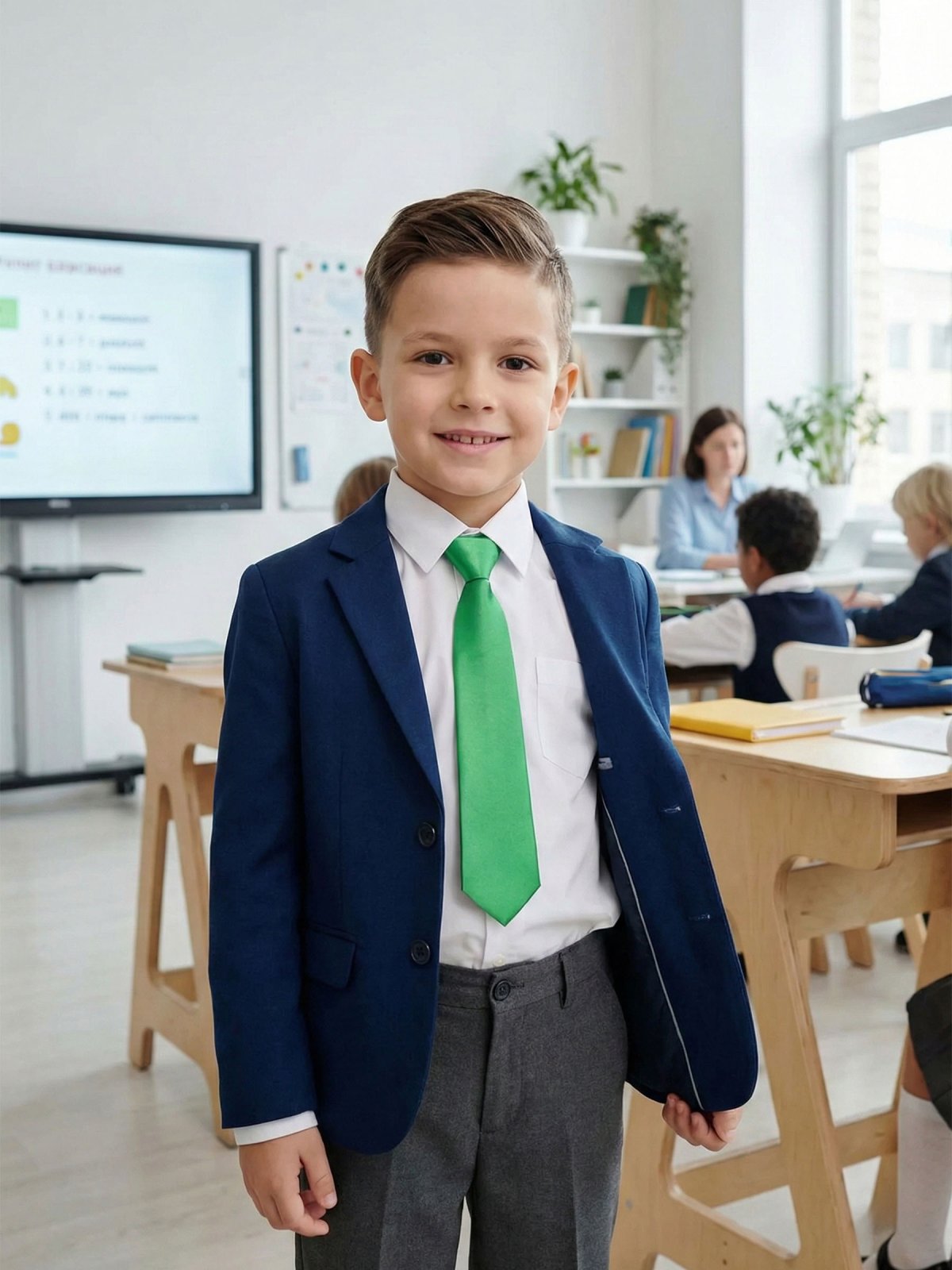 Описание Галстук детский на резинке атласный зеленый: Размер - Длина: 26 см, Ширина: 6 см, Цвет - Зеленый, Страна производитель - Россия;