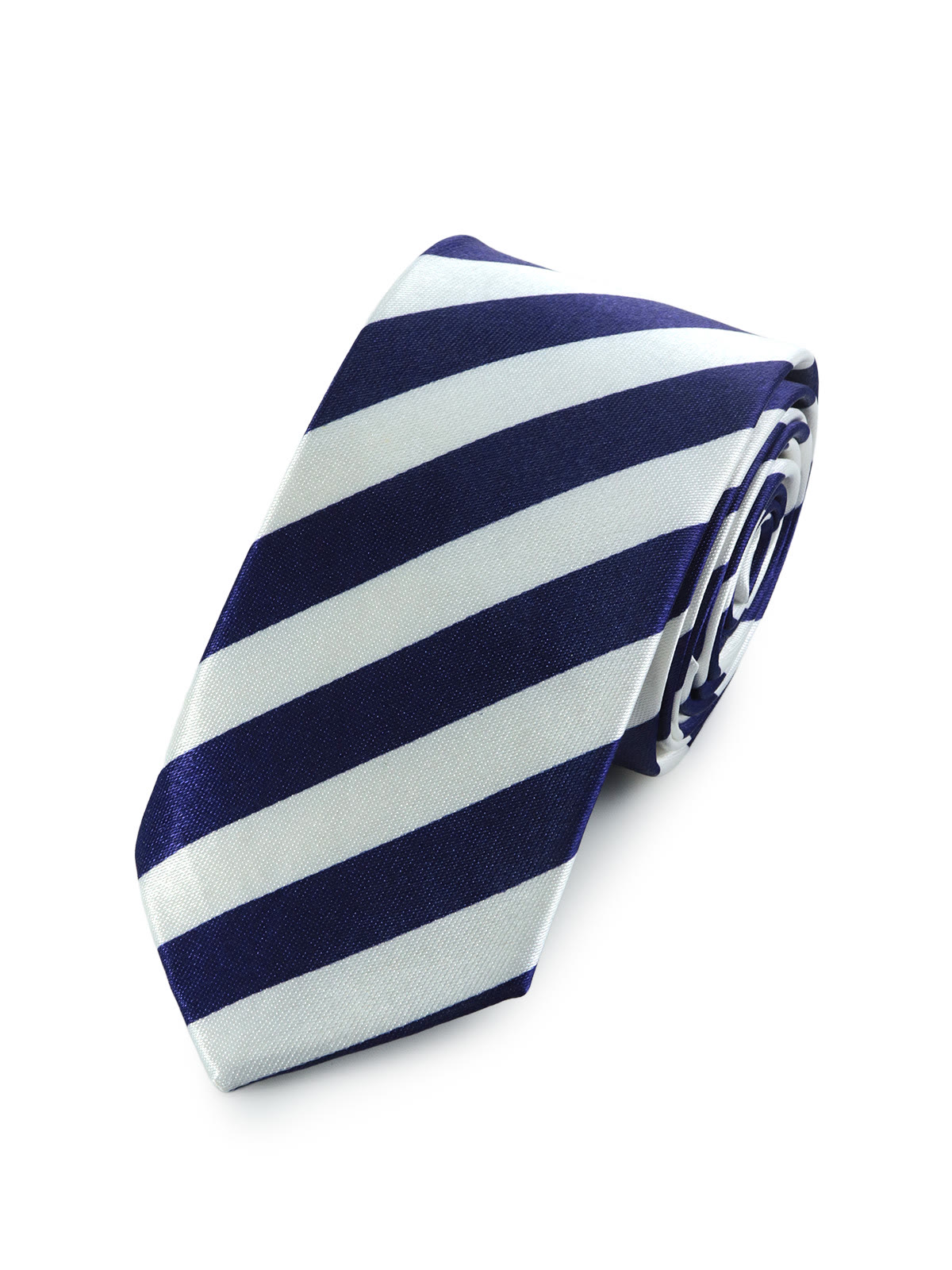 Галстук в полоску синий описание: Фасон - Узкий галстук, Материал - Полиэстер, Цвет - синий, Размер - 5 см х 150 см, Страна производства - Россия.