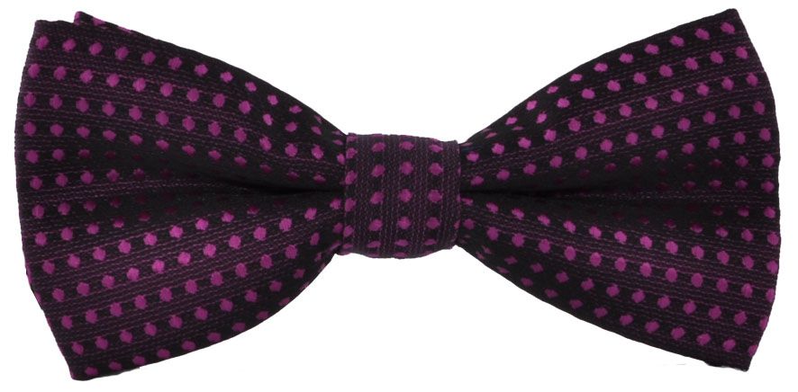 фото Детский галстук-бабочка фиолетовый в сиреневый горошек от 2beMan.ru