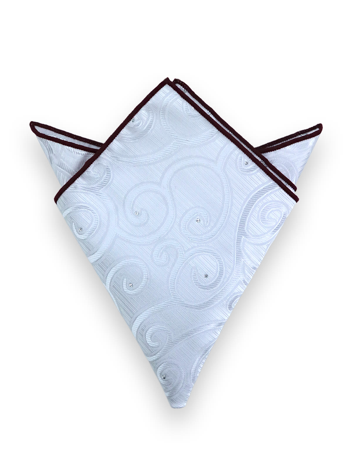 Нагрудный платок в пиджак белый с узором описание: Материал - Полиэстер, Размеры - 22 см х 22 см, Страна производства - Россия;