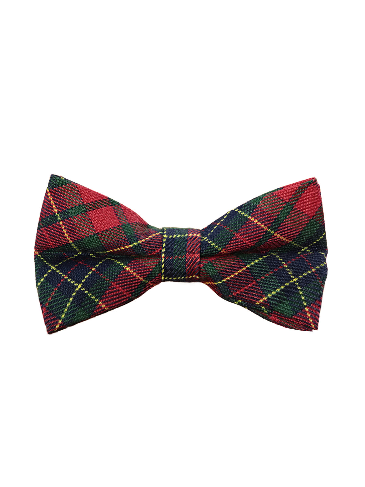 фото Галстук-бабочка шотландка красно-зеленая в клетку от 2beMan.ru