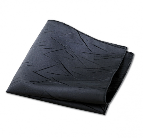 Нагрудный платок атласный черный с засечками описание: Материал - Полиэстер, Размеры - 24 см х 24 см, Страна производства - Турция;