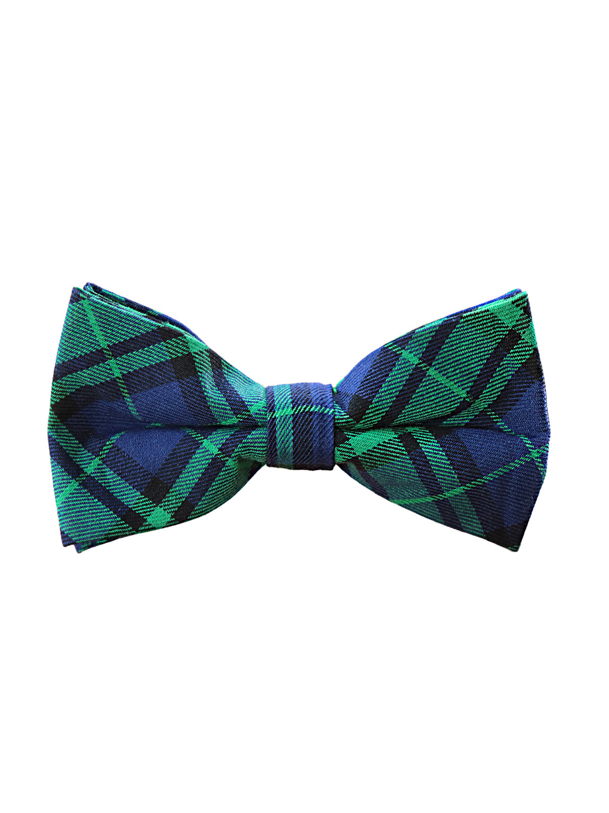 фото Галстук-бабочка с шотландской клеткой сине-зеленая от 2beMan.ru